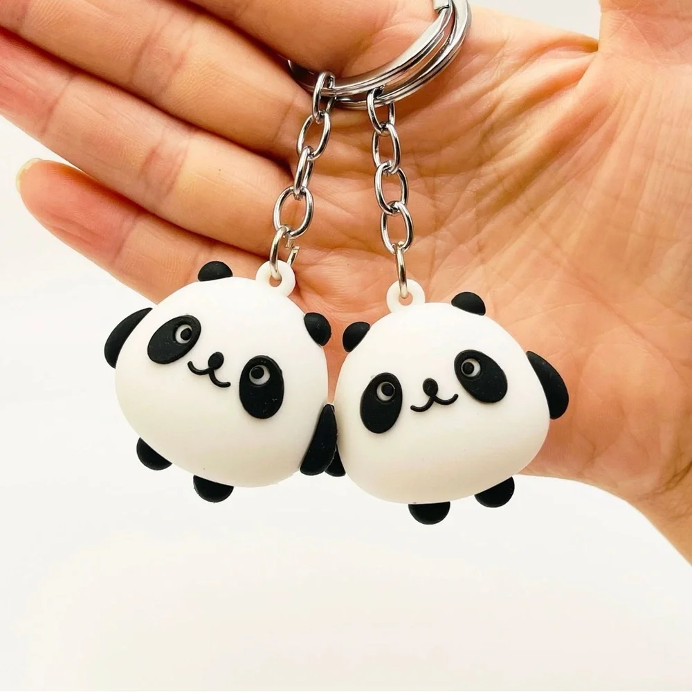 Cute Panda Keychain Set 2 - Picture 1 of 4